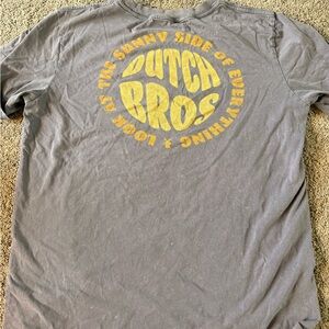 Dutch Bros Charcoal and Yellow Tee